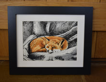 Load image into Gallery viewer, Fox Sleeping - Original, Prints and Cards
