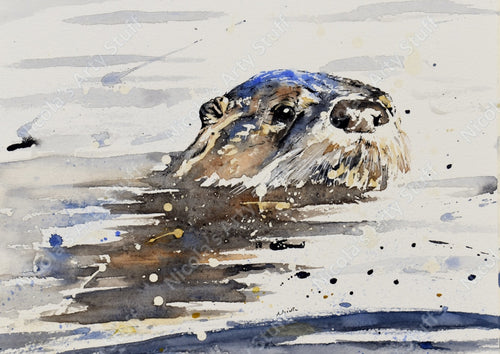 Otter Swimming - Original