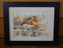 Load image into Gallery viewer, Robin in Hedge - Original and Cards
